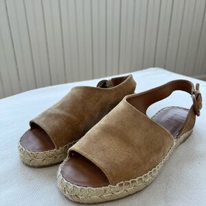 Women's VINCE Tan Suede Espadrille Sandals